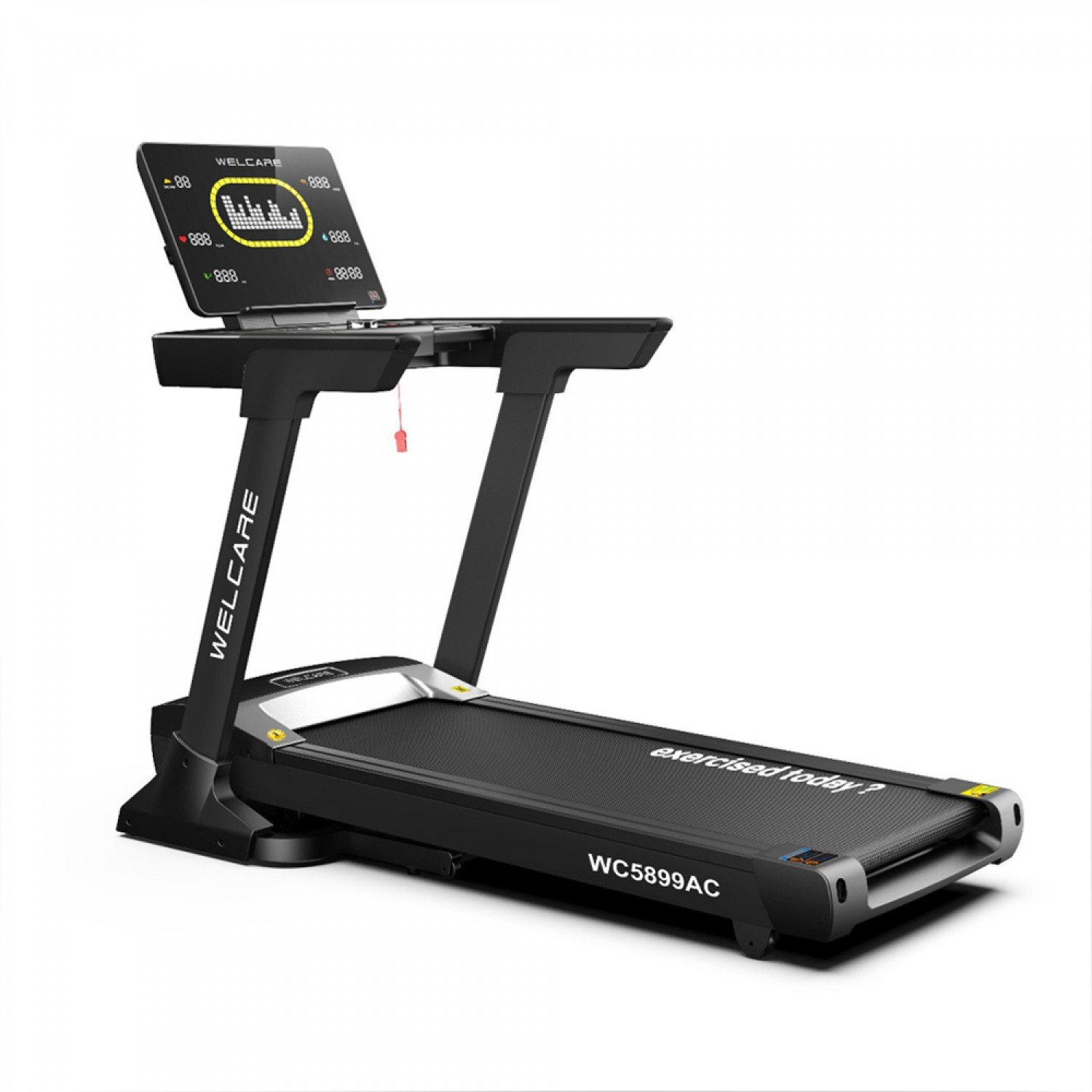 WC5899AC-1500x1500201-1500x1500-1.jpg Welcare WC5899AC Motorized Treadmill (2.0 / 4.0 HP Ac Motor, 20 Level Auto Incline With LED Display,Max. User Weight 140kg) - Image 1